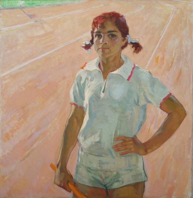 Монахова В.В. Портрет заслуженного мастера спорта СССР Галины Поповой. 1960-е Монахова В.В. Портрет заслуженного мастера спорта СССР Галины Поповой. 1960-е